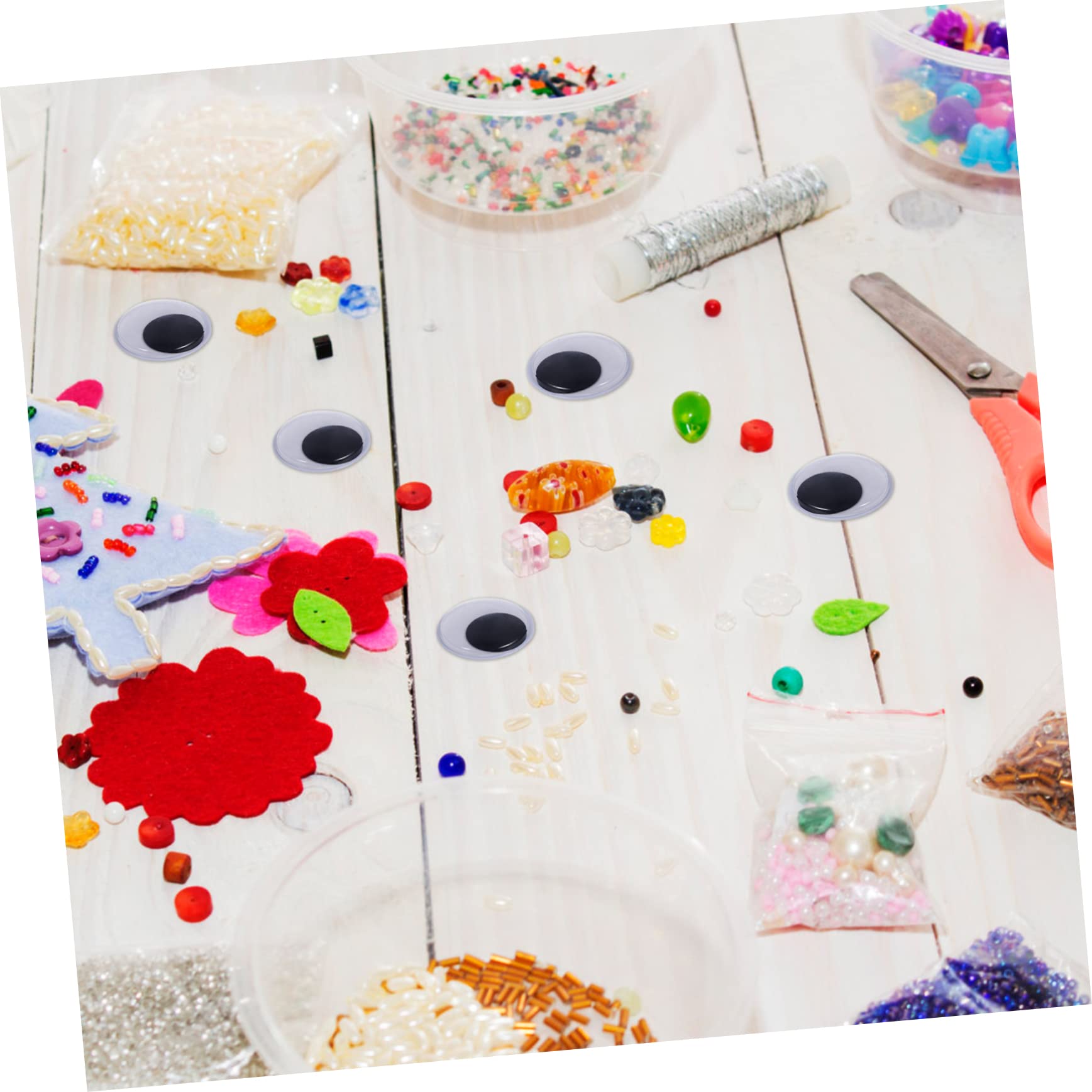 Operitacx 2 Bags of Self-Adhesive Doll Eyes Googly Wiggle Eyes Sticker for DIY Crafts Versatile for Puppet Making