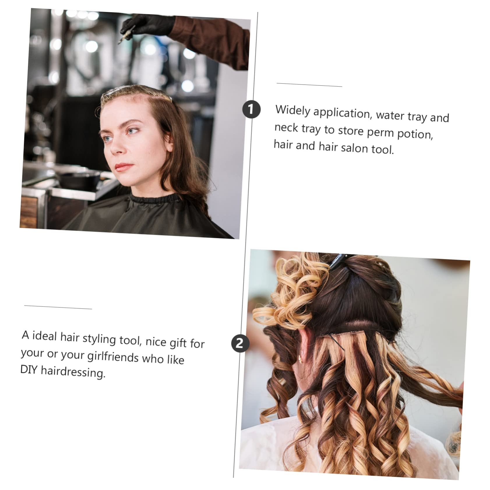 OUNONA Récipient à Shampoing en PVC pour Bac Teinture, Plateau de Lavage Cheveux, Plateau pour Cou de Cheveux, Protège Vêtements