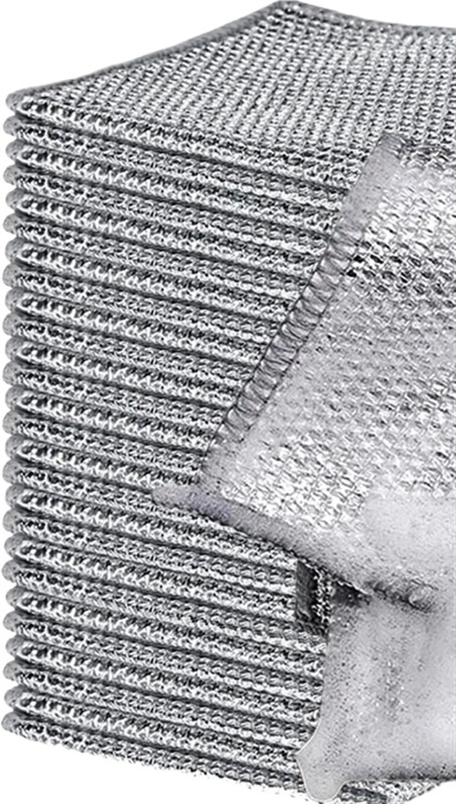 Balleta Paño de Cocina mágico, paños Limpieza Alambre Plateado, paño Lavado Platos, Toallas Gruesas Doble Cara, Trapos Acero, 20/1 Uds(20PCS,Double Layer)