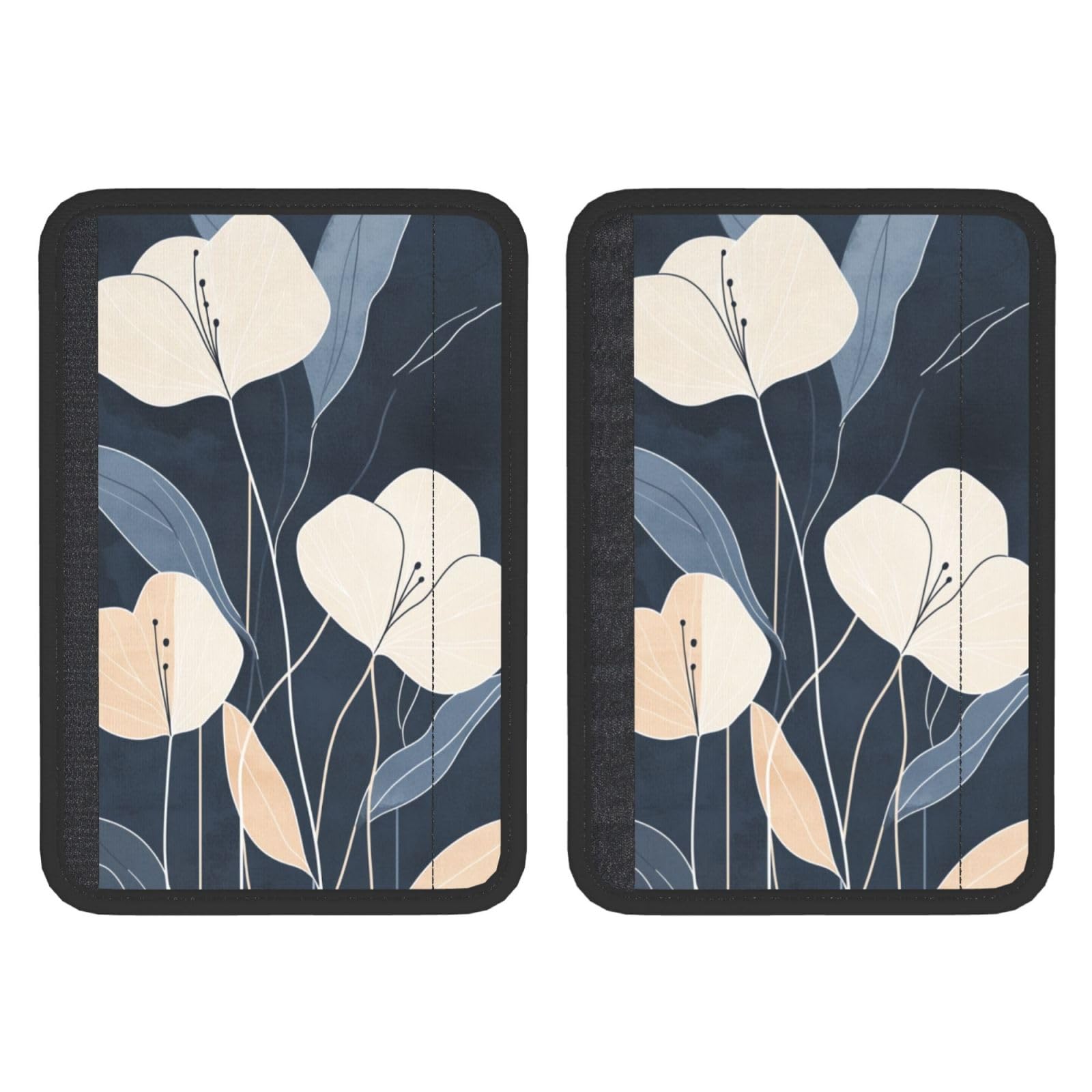 Abstract Simple Leaves Flowers Car Seat Belt Cover 2 Pack Seatbelt Strap Shoulder Pad Protector Universal Comfort for Car