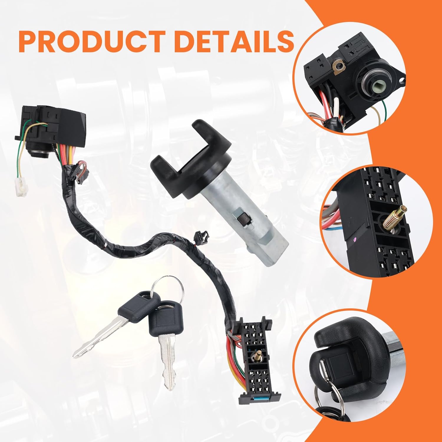 2 Packs Ignition Switch Replacement with Key Compared with C/K1500 Suburban 1998-1999 C/K 2500 Tahoe 1998-2000 C/K3500 1998-2002