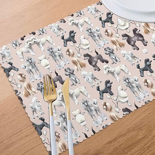 Miniatura 6 de Manteles individuales de 12 x 18 pulgadas (6 piezas)  Juego de mesa grueso, resistente y resistente al calor para el hogar, decoración de banquetes,