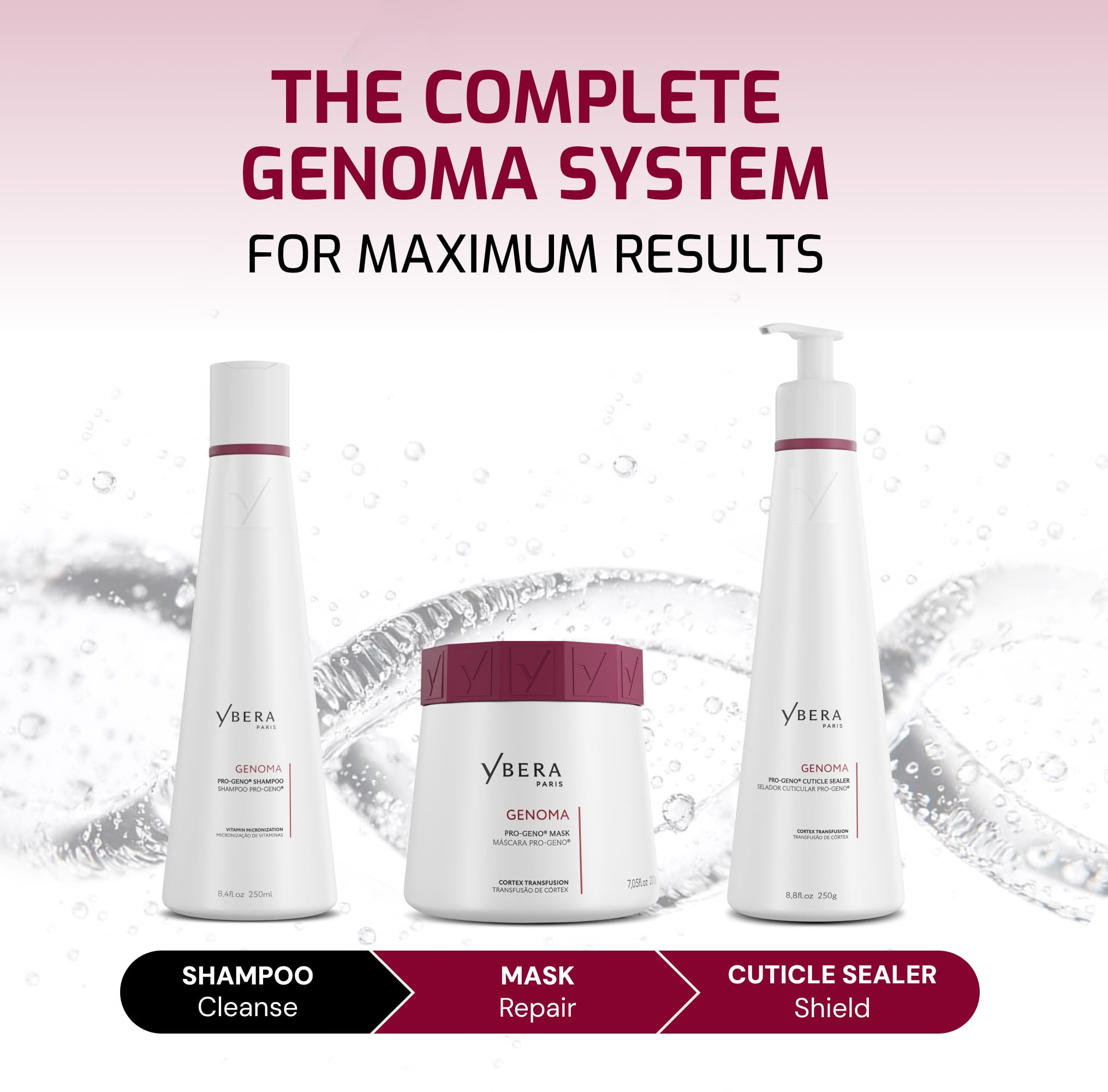 Ybera BOND REPAIR Genoma Pro-Geno Repair & Hydrating Shampoo 250ml