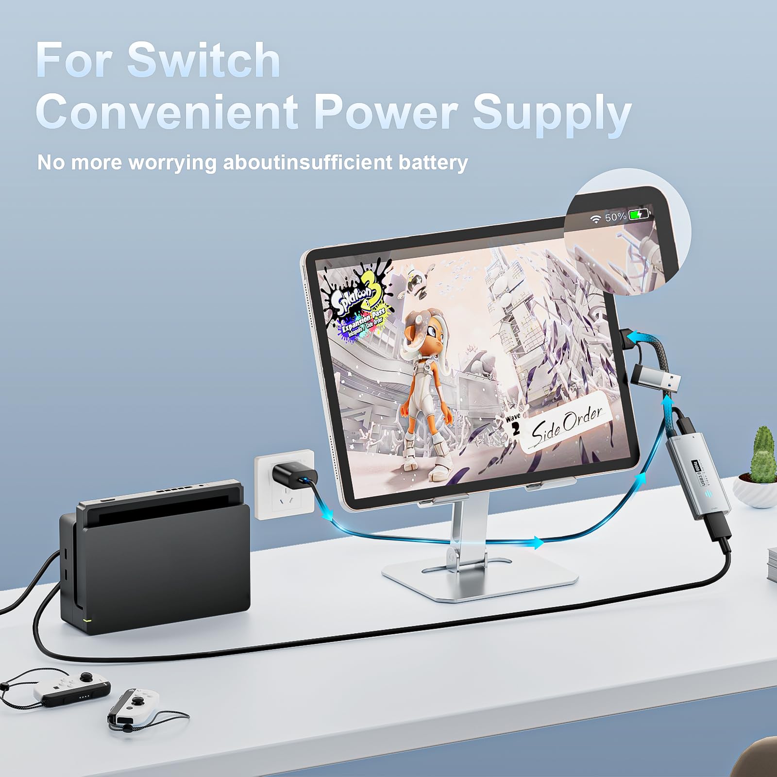 Papeaso Tarjeta de captura de video USB 3.0, tarjeta de captura HDMI a USB-A/C con PD, 1440P 30 fps y captura de video 1080P 60 fps, para transmisión, enseñanza, juegos, videoconferencia o transmisión