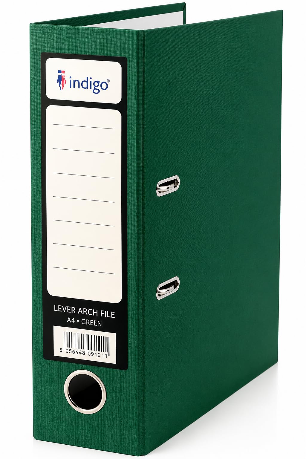indigo® Premium A4 Office Lever Arch File - Durable, Organized File Storage -(FSC Certified, Green, 70mm Spine - 1 Pack)