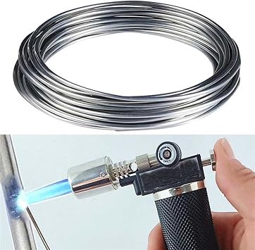 10/20 Meters Copper-aluminum Fux-core Welding Wire Material Kits Welding Rod Aluminum Brazing Kit Stainless Steel Welding Wire Repair Size 1.6mm, Color 10 meters