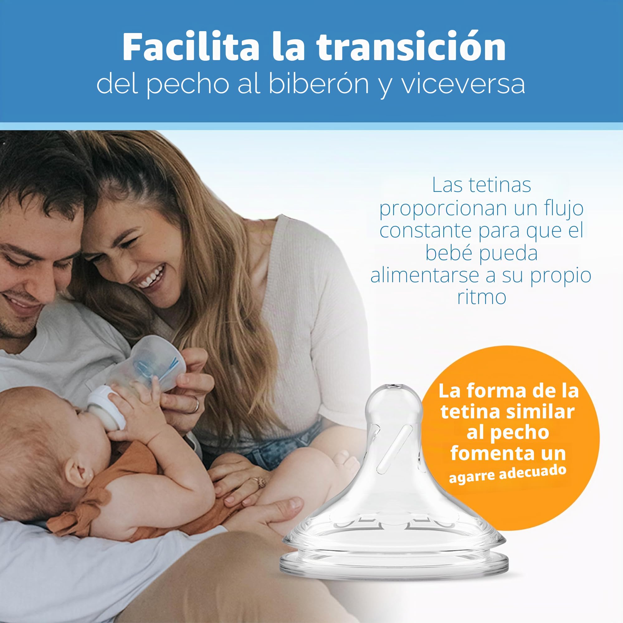 Dr.Brown's Tetinas para biberón, Multicolor, 2 Unidad (Paquete de 1)