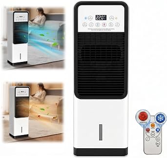 8000 BTU Portable Air Conditioner Fan, 1800W Heater and Cooling Combo AC Unit with Remote, 4 Modes 3 Speeds, 8H Timer, 110 Oscillation, 2L Tank for Bedroom Living Room Office