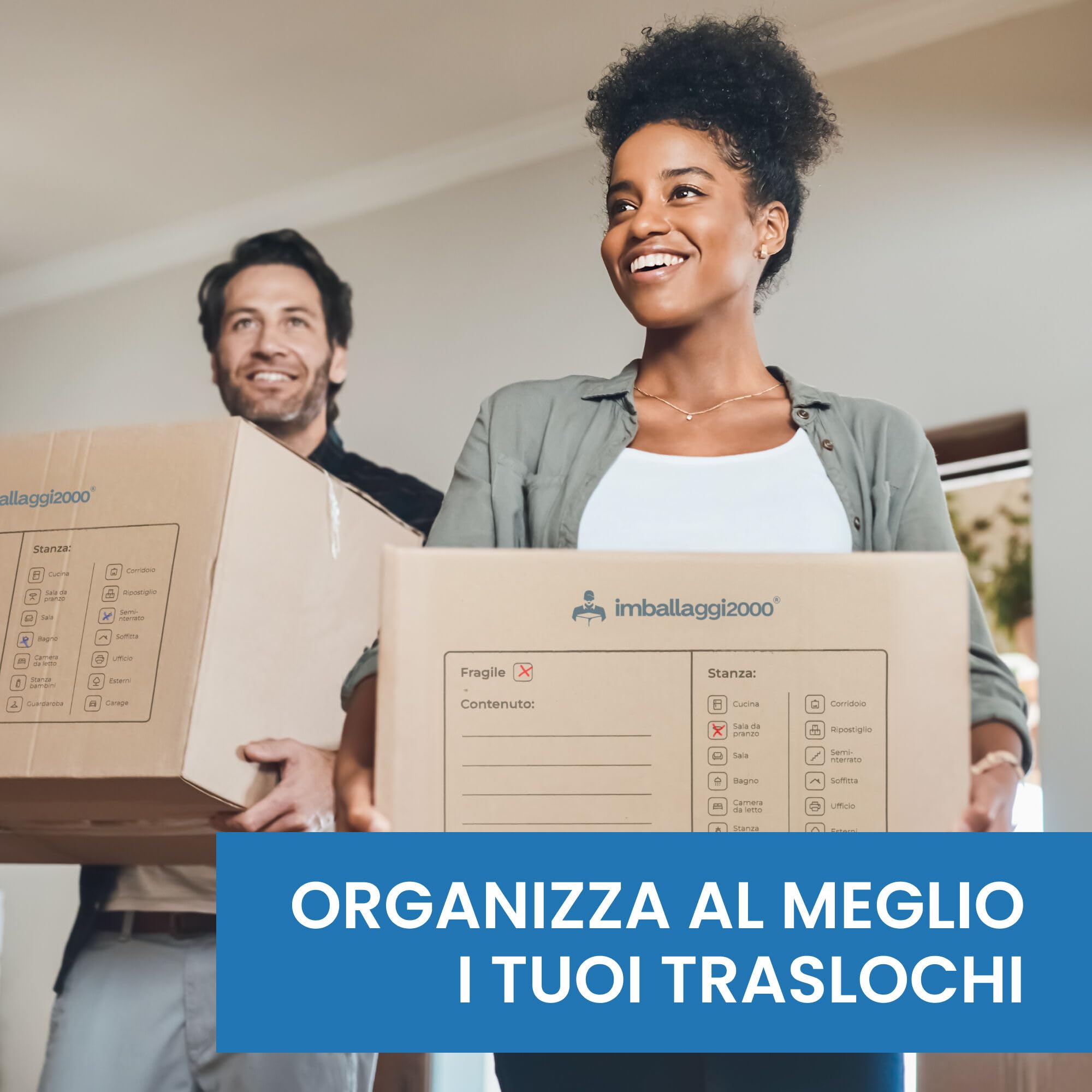 IMBALLAGGI 2000-10 Scatoloni da Trasloco - 30x30x30 cm - Scatola di Cartone - Imballaggi per Spedizione e Trasloco Resistenza RINFORZATA - 10 Pezzi