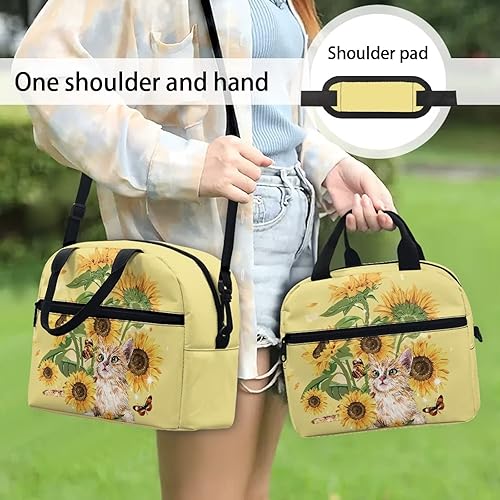 Vista 206 de doginthehole Bolsa de almuerzo portátil de teñido anudado azul, bolsa de almuerzo, organizador reutilizable, hielera para adultos, al aire libre