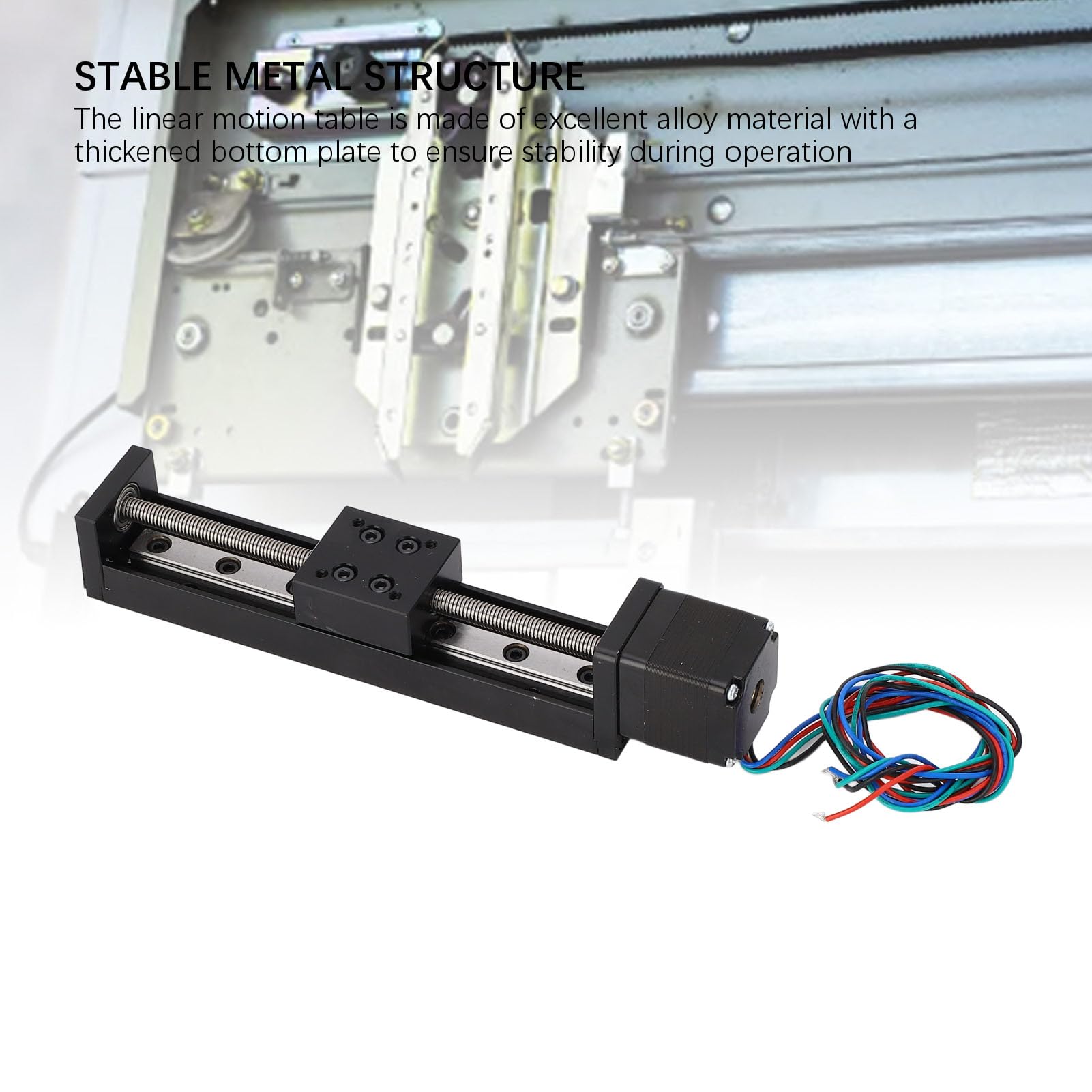 Asixxsix Mini Attuatore Scorrevole per Guida Lineare, Lunghezza Corsa 100 Mm con Motore Passo-passo NEMA 11 per Fresatrice CNC Fai Te Asse X Y Z