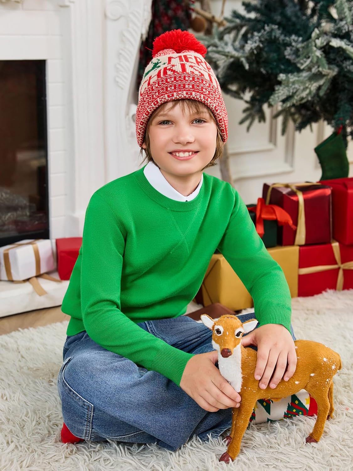 Haloumoning Boys Sweater Kids Casual Crewneck Long Sleeve Pullover Tops Fall Fashion Clothes 5-14 Years - Image 5