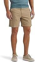 Wrangler Authentics Men's Flat Front Shorts - 98% Cotton 2% Spandex Stretch, Regular Fit, Zipper, 7" & 9" Inseams