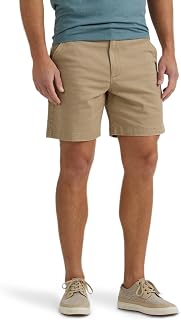 Wrangler Authentics Men's Flat Front Shorts - Regular Fit, 98% Cotton Stretch Fabric, 7" & 9" Inseams for All-Day Comfort