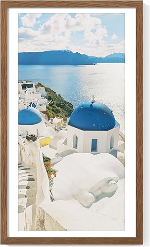 Miniatura 90 de Axeman Marco para póster de 18 x 24 pulgadas con paspartú para 16 x 20 pulgadas, marco de fotos de madera maciza de roble con vidrio templado, marco