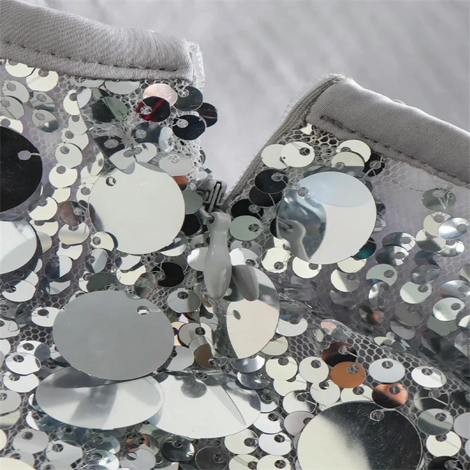 Gonna Lunga Donne Moda con Sequinedside Cerniera Mini Vintage Alta Vita Femminile Chic Gonne Donna-g-m