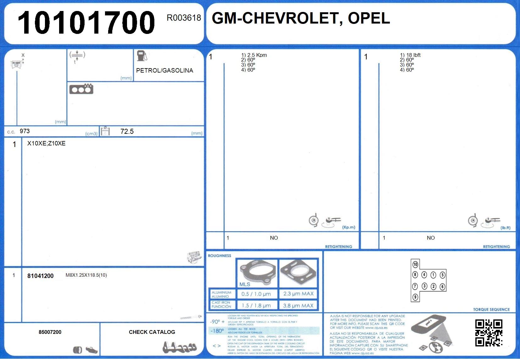 Guarnizione testata DODGE JOURNEY