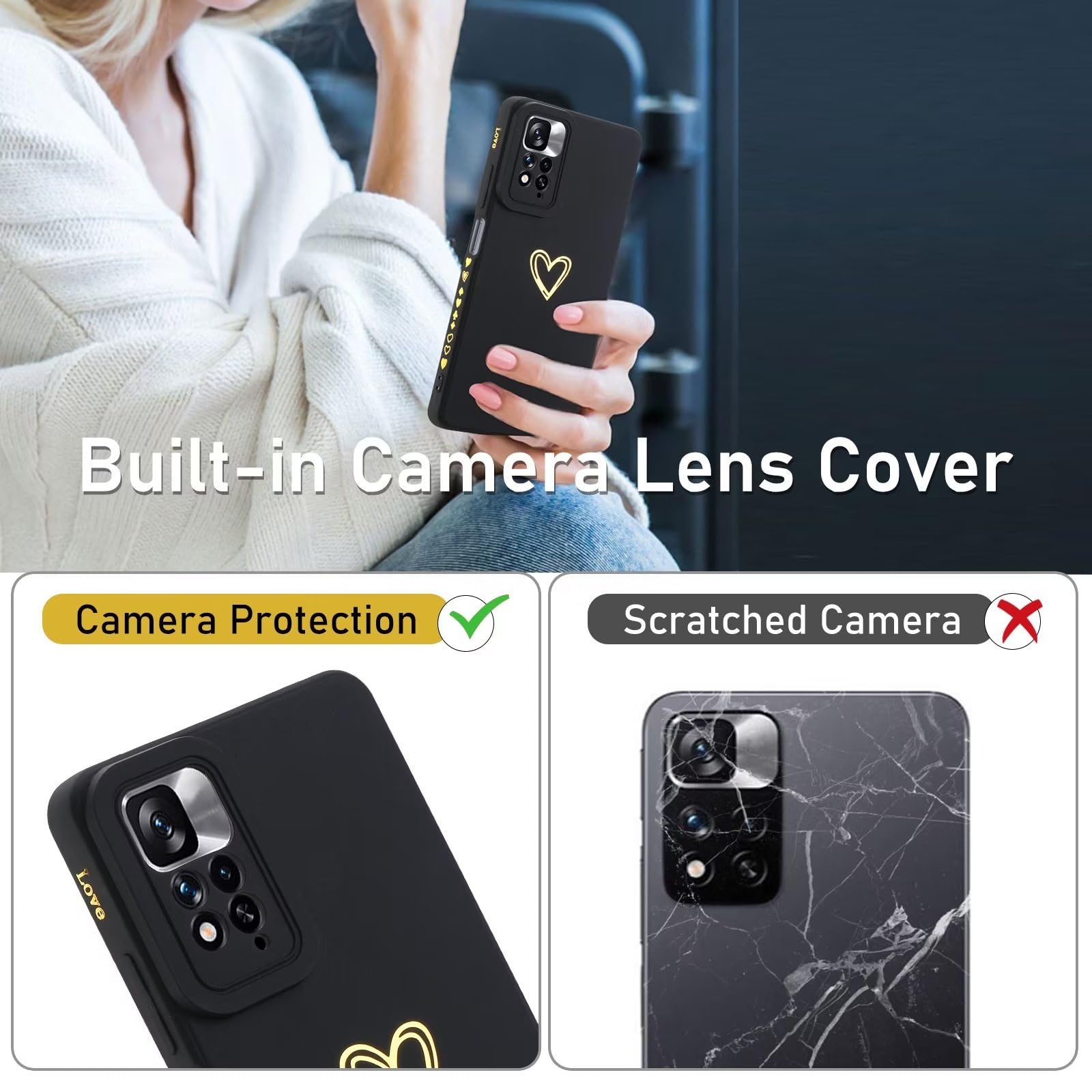 Jeelar ESONG Mobile Phone Case For Huawei P30 Pro, Ultra Thin Soft TPU Silicone Phone Case Cover With Cute Love Heart Shape/Wrist Strap, Shockproof Bumper Protective Case For Girls/Women, Pink