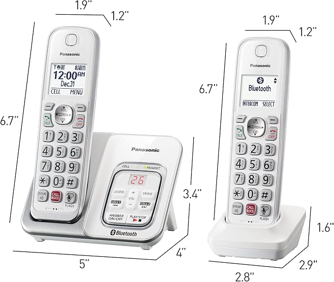 Teléfono Inalámbrico Panasonic KX-TGD864W Contestador y Bluetooth miniatura 9