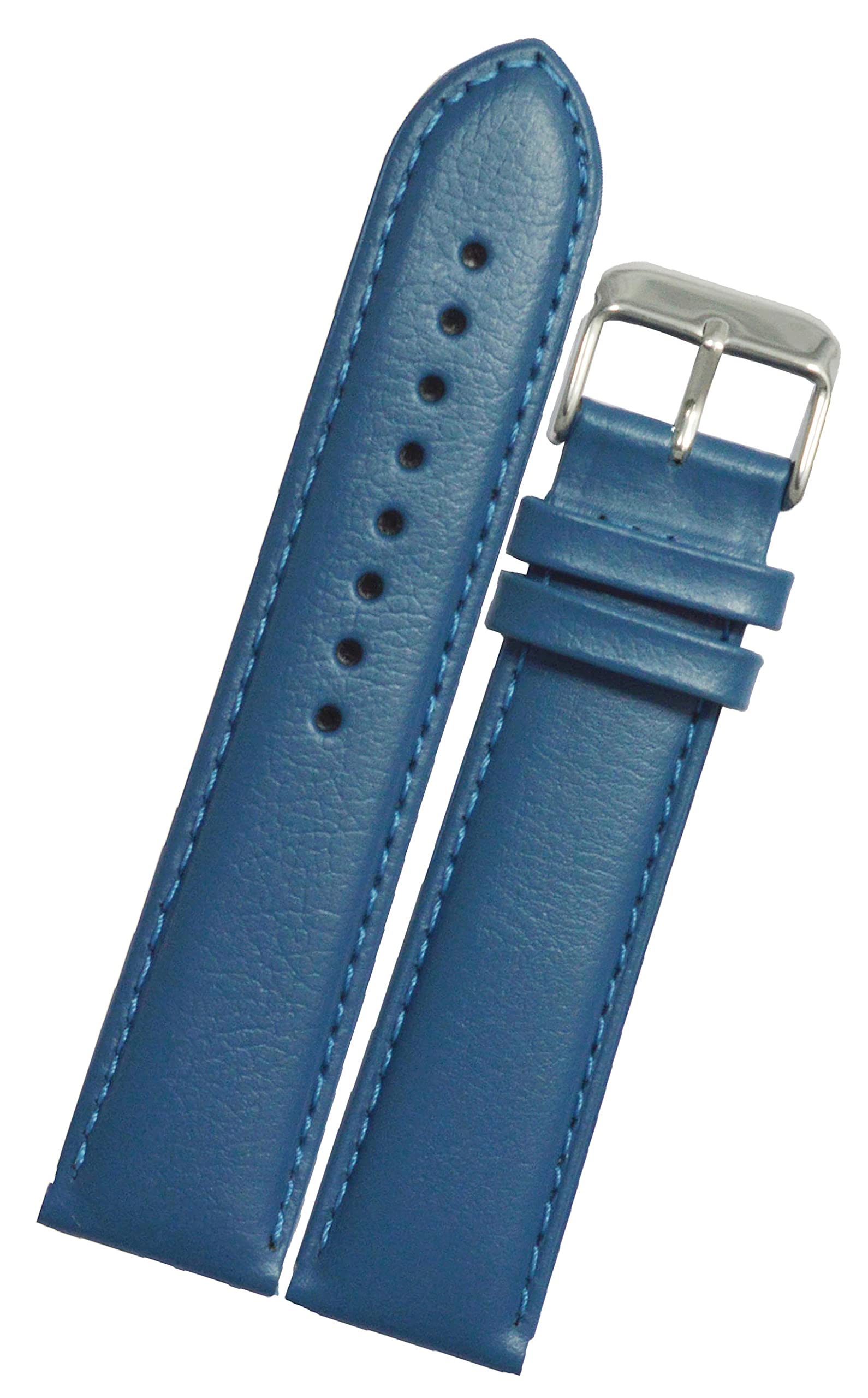 SURU® Padded Leather Watch Strap for Men - Colour Blue - Select Size - 20mm, 22mm & 24mm - Watch Band (20mm) (B09234STZH) Amazon Price History, Amazon Price Tracker