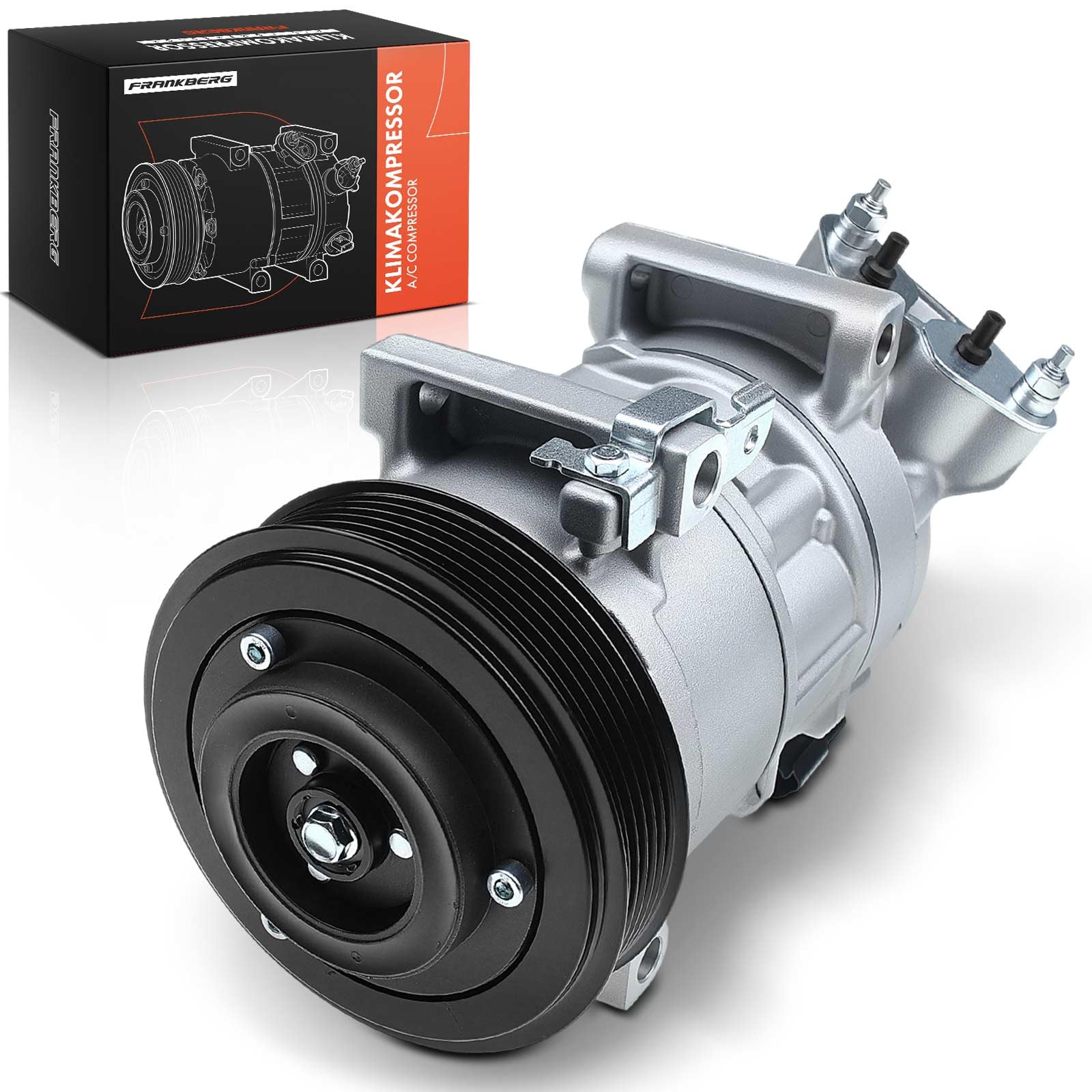 Frankberg Compressore dell'aria condizionata con frizione Compatibile con Berlingo Multispace B9 308 CC 4B 308 SW I 4E 4H C4 Cactus 3008 MPV 0U Replace# 9676862380, compreso l'olio preconfezionato