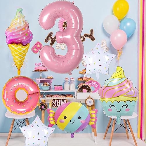 Miniatura 6 de Decoraciones de cumpleaños de 3 sirena, decoración de fiesta de sirena, kit de globos de sirena, globo de mar, globo de sirena, globos de cola de