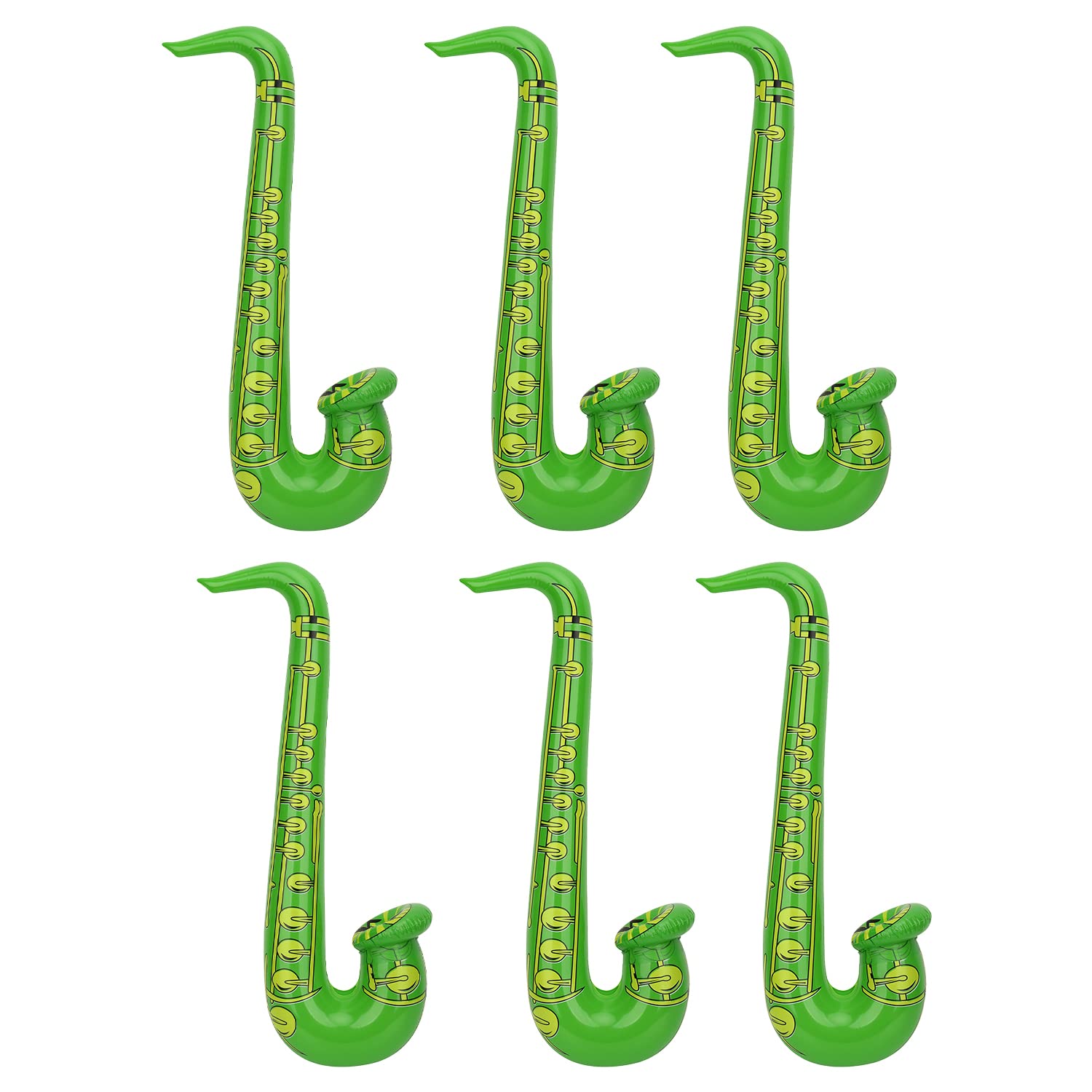 Trimming Shop Inflatable Saxophone Balloon 6pcs, Green