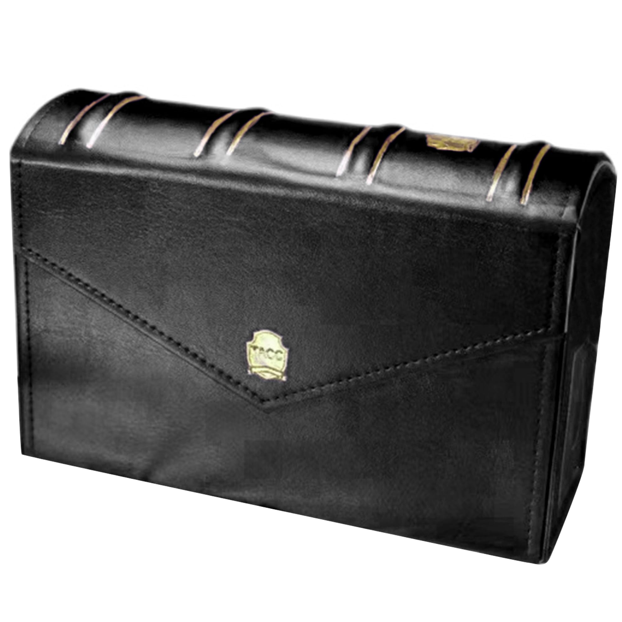 Leather Cash Collection Storage Box: PMG Graded Banknote Holder, Currency Banknotes Collecting Holder, Currency Organizer Protective Case for Trading Cards Stamps Tickets (Black)