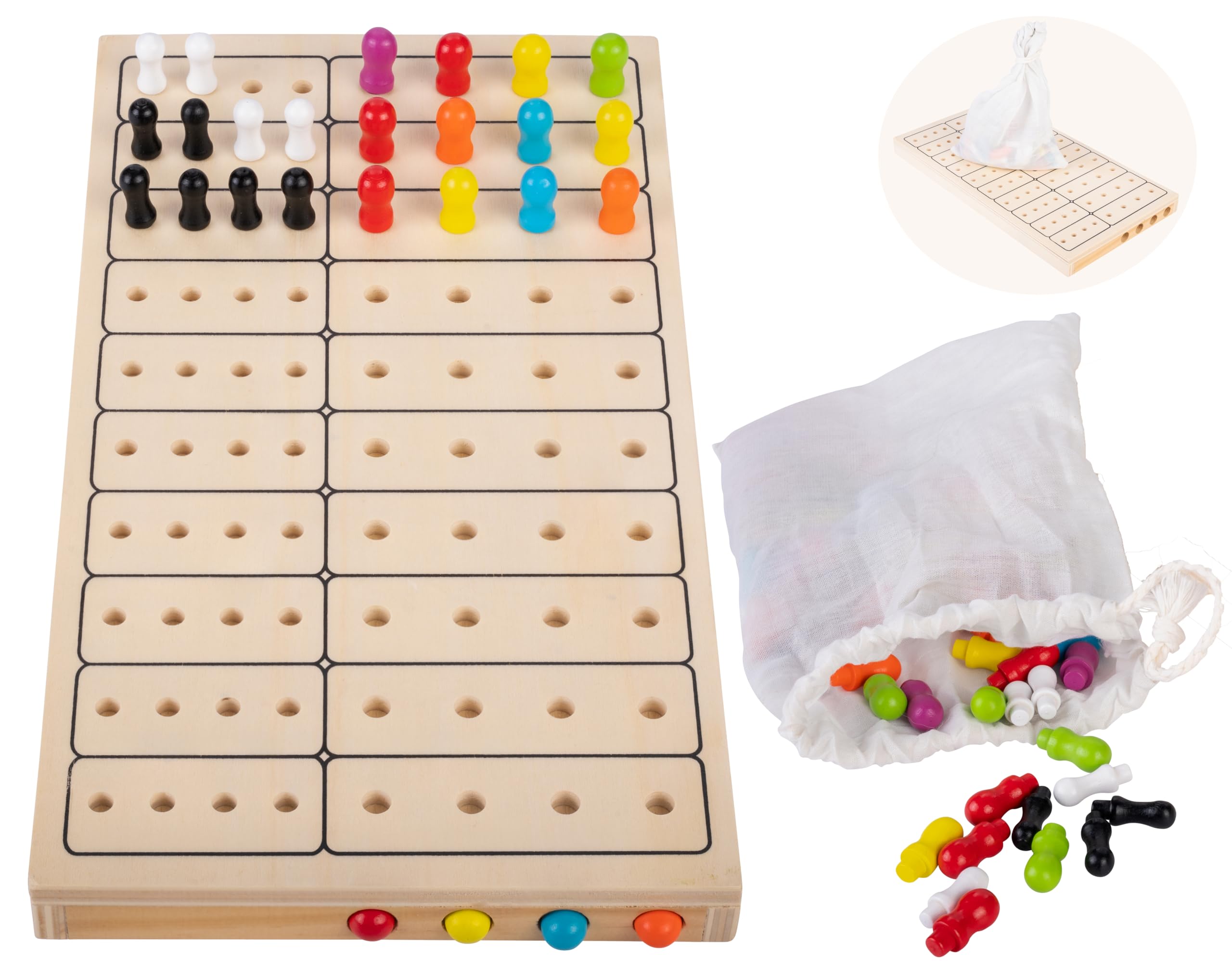 Engelhart - 340926 - Master Color - Codebreaker - Wooden Travel Game - Compact Logic Game for Ages 6 and Up