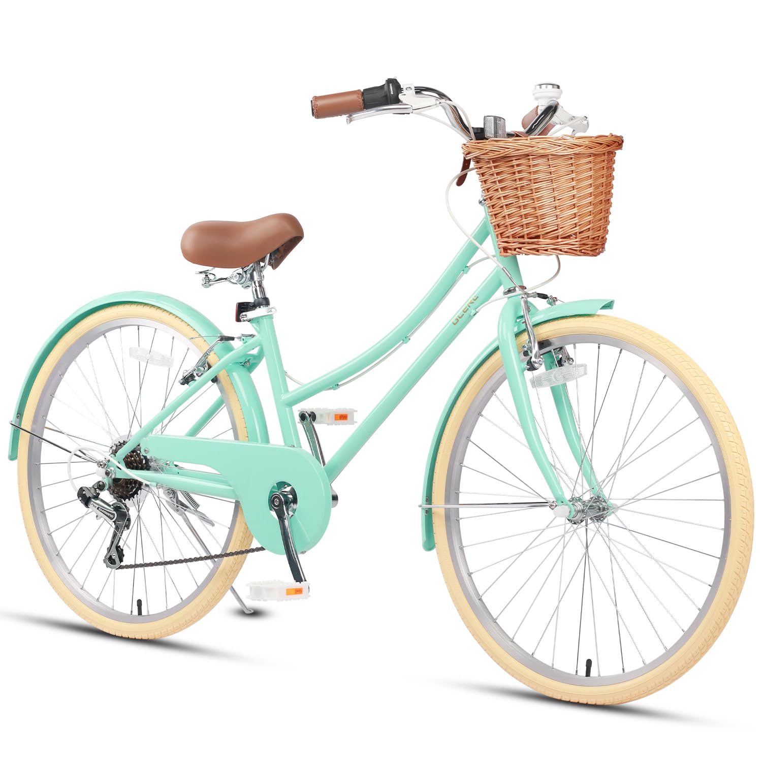 Glerc 20 24 26 Inch Beach Cruiser Bike for Over 6 Years Old Girls and Teen
