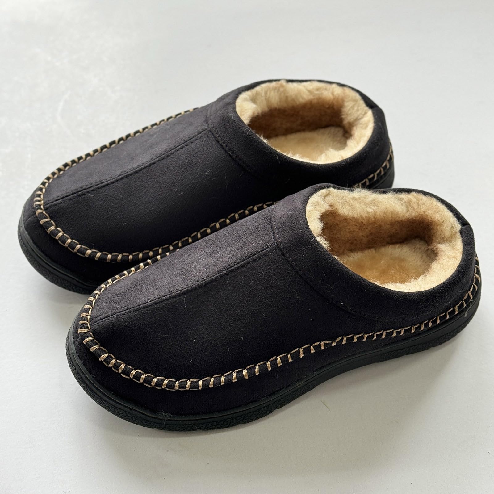 Generisch 2026 Chaussons pour homme en mousse à mémoire de forme avec semelle antidérapante