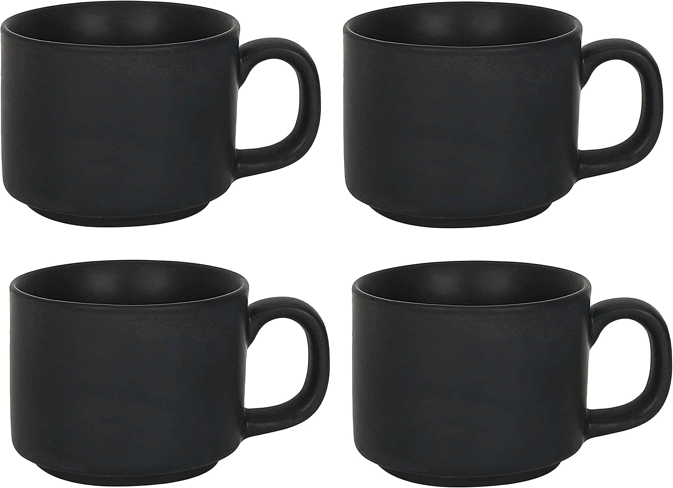 - QIMACPLUS Ceramic Black Matte with Matte Finish Tea-Coffee Cups for Children mom dad Brother Sister Friends Family and Everyone (150 ml) (4)