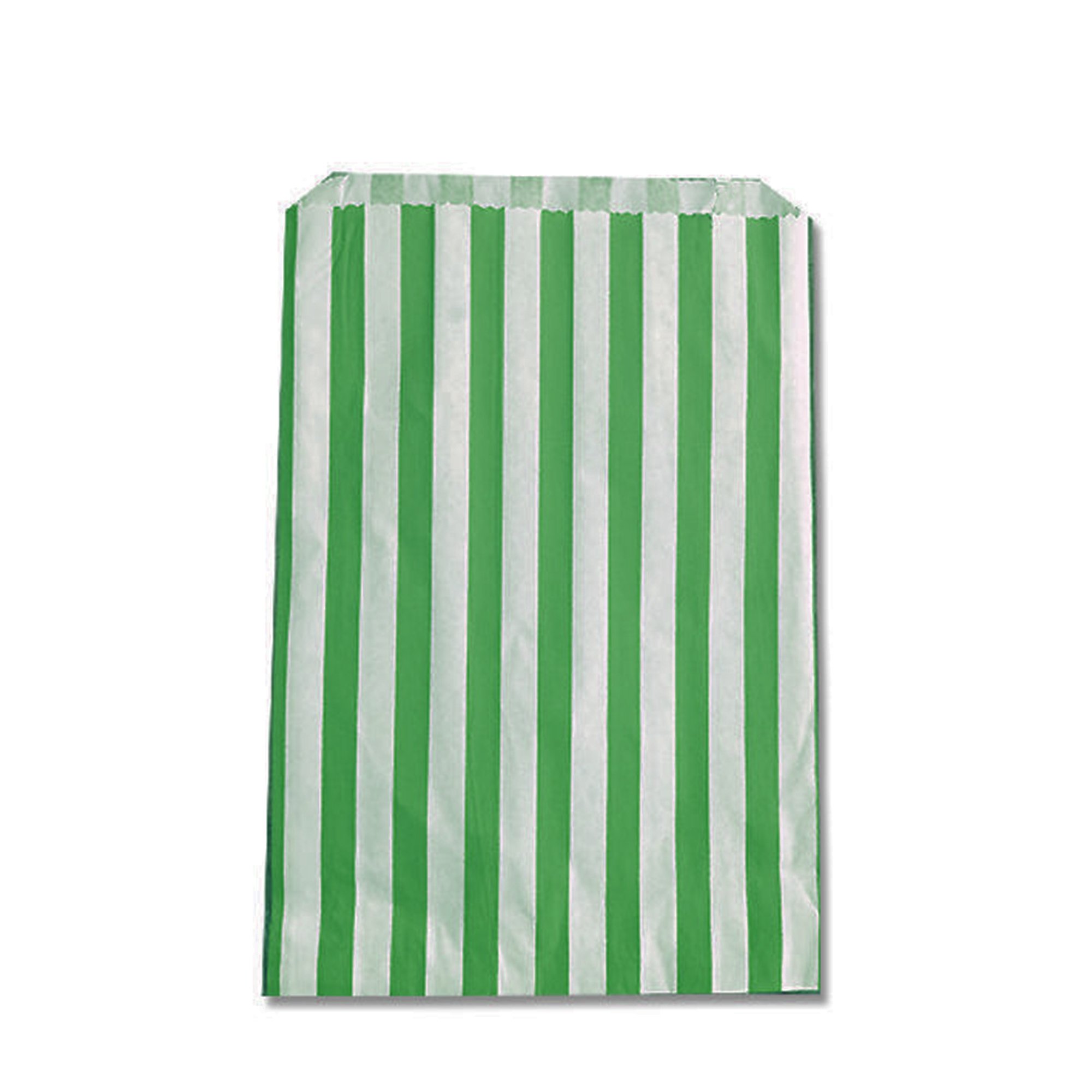 CompleteShopfittings 100x Green Medium Candy Stripe Paper Bags Sweet Favour Buffet Gift Shop Party Sweets Cake Wedding
