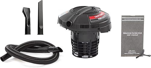 Miniatura 11 de CRAFTSMAN CMXEVBE17596 aspiradora para uso intensivo en húmedo y en seco de 20 galones, 6.5 HP, con filtro, bolsa para polvo, manguera, accesorios y