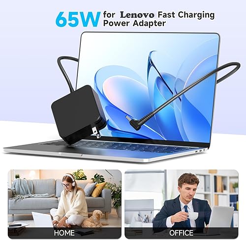 Miniatura 5 de Cargador para portátil de 65 W y 45 W, compatible con Lenovo IdeaPad 1 3 5 Flex 4 5 6 14 15 1470 1480 IdeaPad S340 S145 330 320 310 110 110S 510 520