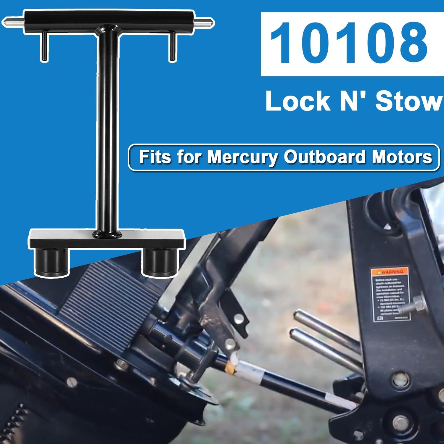 10108 Lock N' Stow Transom Saver Fits for Mercury Outboard Trailering,Trailering Support Bracket for Mercury 135 OpitMax, 150 OptiMax,175 OptiMax,75/90/115/200-HP EFI Outboard Engines