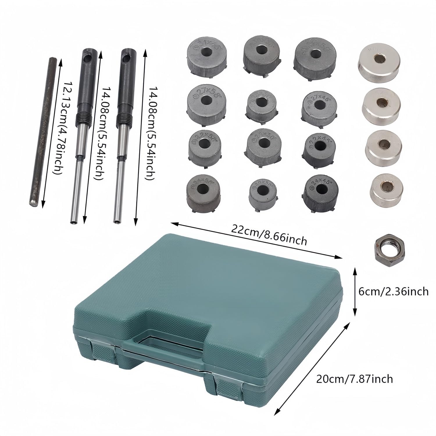 Motorradventil-Schleifer 22-31mm Kompatibel für Motorventilsitz-Neusetzung | Motorrad-Reparaturwerkzeug-Set mit Hartmetall-Reibahle und Diamantschleifscheibe, einfaches Schleifen-Ventilschneider-Set