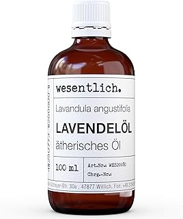 Lavendelöl - reines ätherisches Öl von wesentlich. - 100% naturrein aus der Glasflasche (100ml)