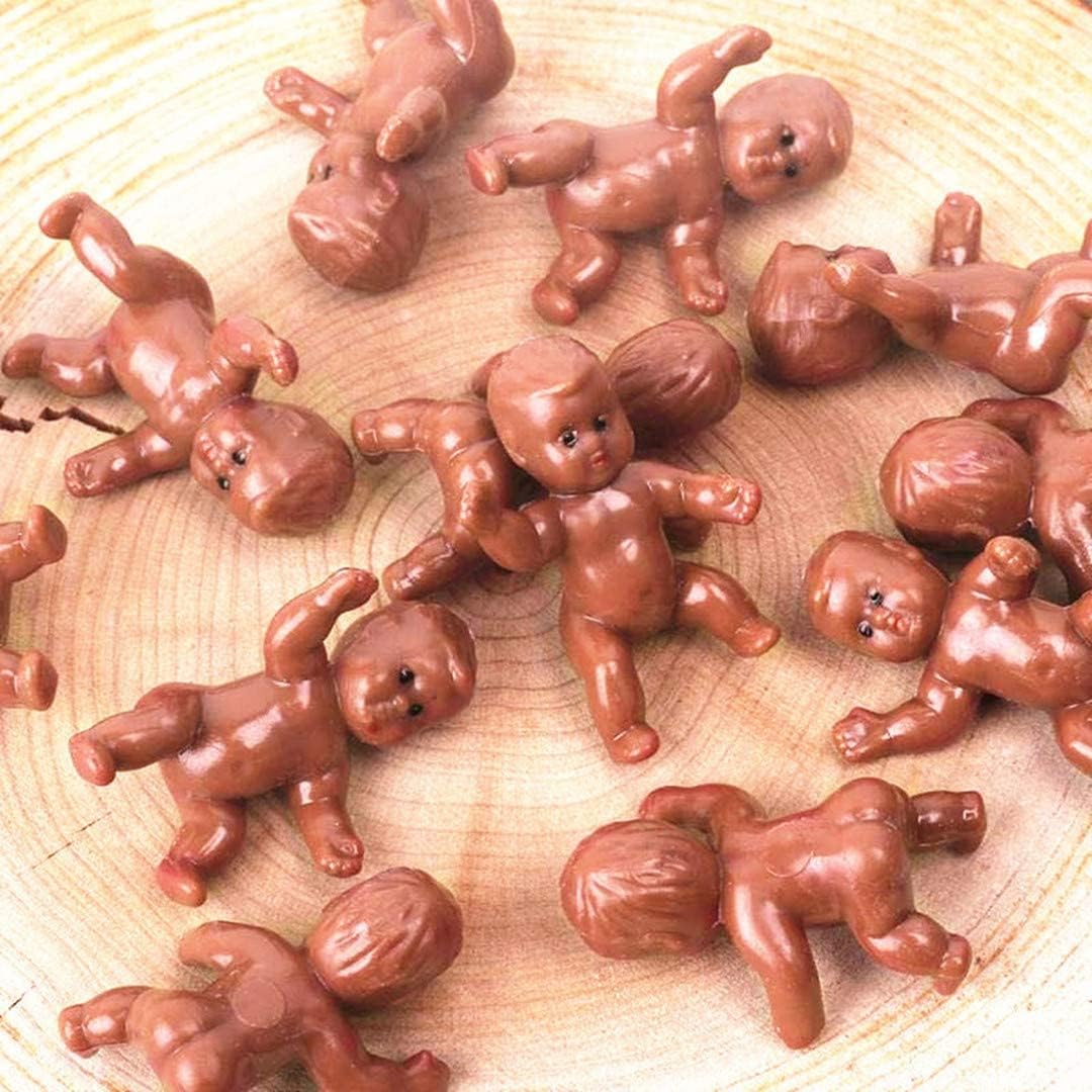 1.2" King Cake Babies Mini Plastic Babies for Baby Shower Ice Cube Game Party Favor Decorations, 30Pcs(Latin)