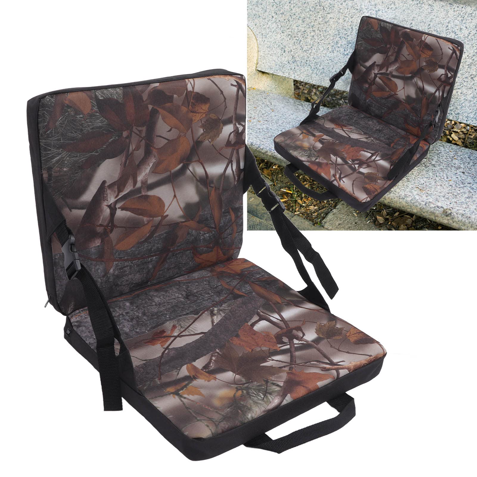 Fockety Klappstuhl Kissen, Oxford Cloth Lightweight Stadium Sitzkissen mit Aufbewahrungstasche, Griff, Schwamm, Portable Boot Kanu Kajak Sitz für Sportveranstaltungen Reisen Wandern Angeln
