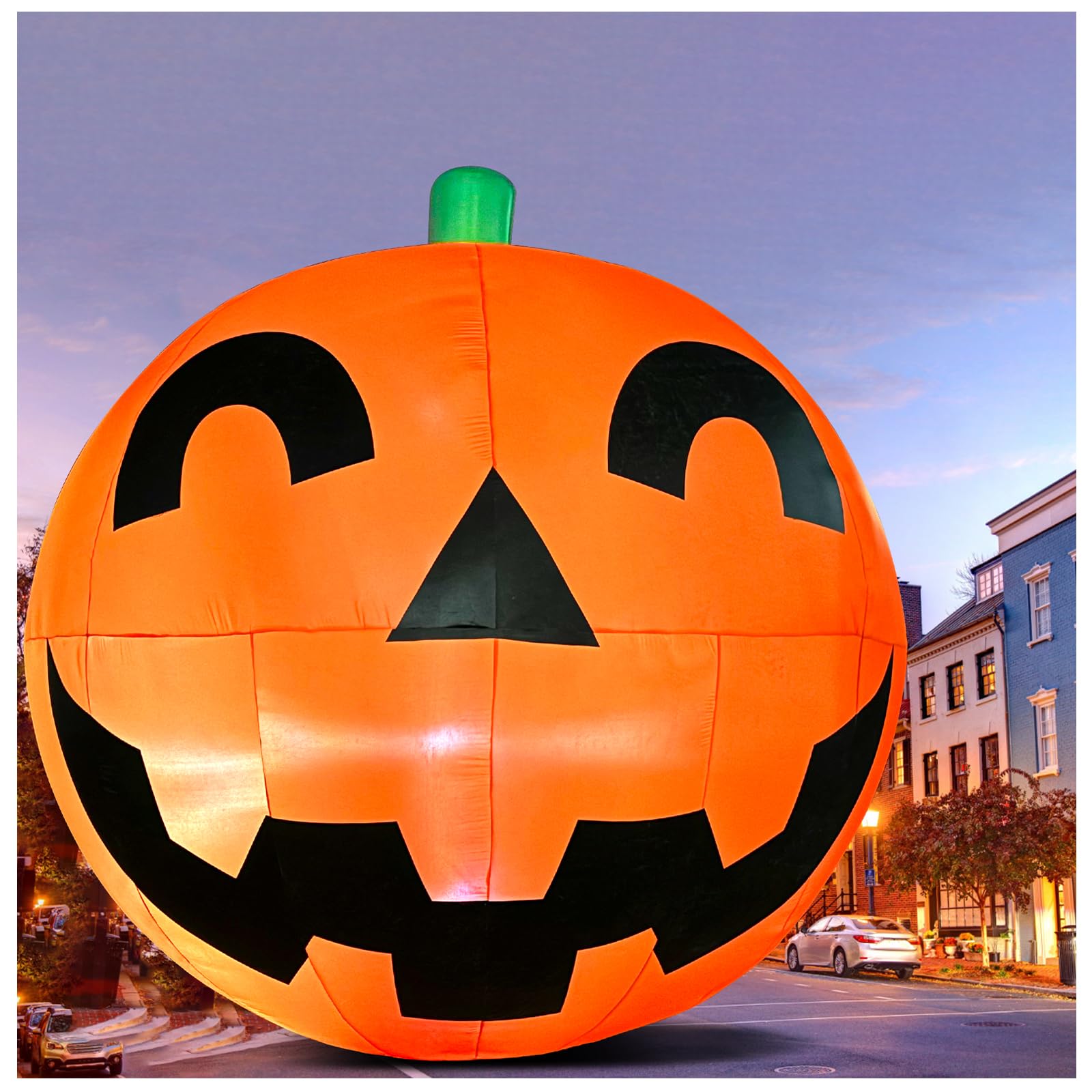 Giant 11.2Ft Halloween Inflatables Pumpkin Decorations, Extra Large Halloween Blow Up Yard Decorations with Built-in LED Lights for Indoor Outdoor Halloween Party Garden Holiday Decor?Commercial Use