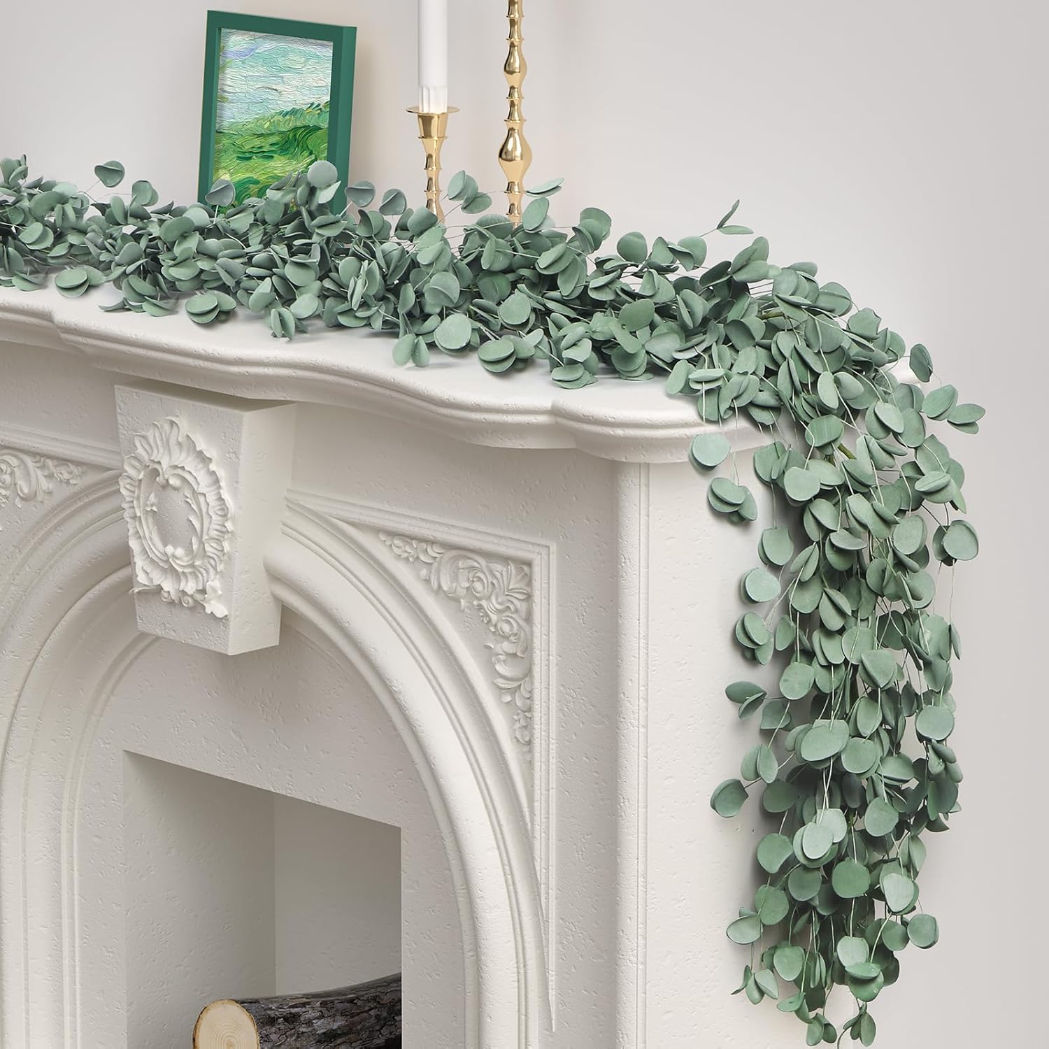 Wild Flowers Garland for Mantle, 6Ft Artificial Spring Garland for Table Centerpiece All Year Round Home Decor,Gorgeous Summer Garland for Indoor Outdoor Farmhouse Wedding Staircase Floral Decor.