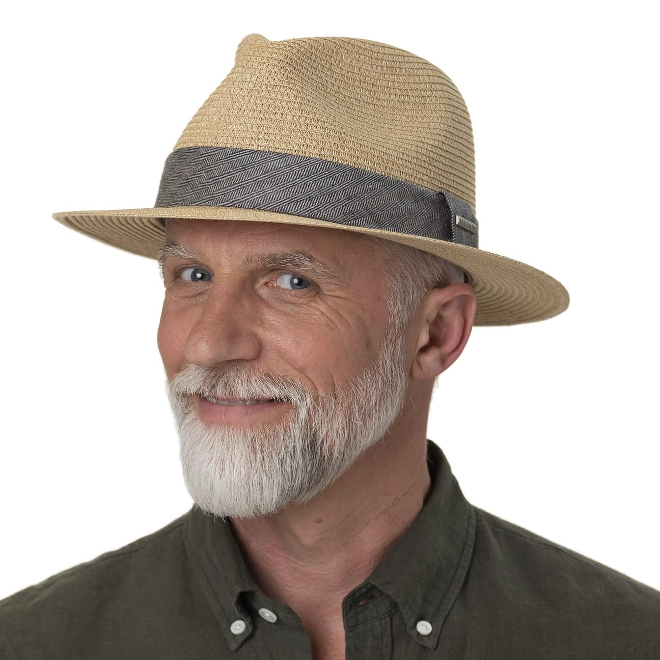 SOMBREROSHOP Nark Sombrero Traveller de Paja Toyo Banda Multicolor con Banda de Tela Unisex Primavera Verano