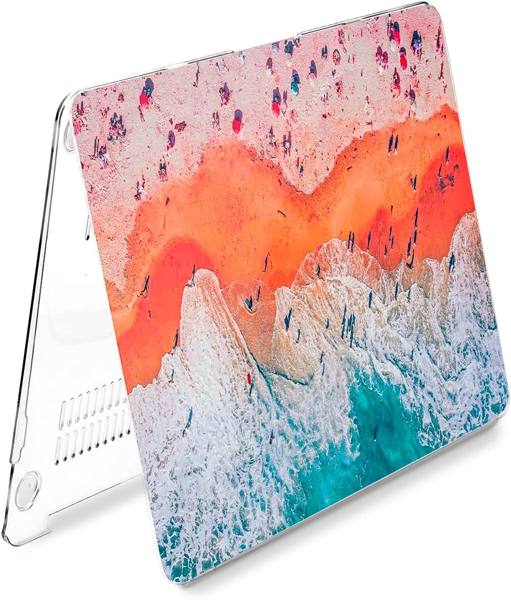 Hard Case Compatible for MacBook Pro 16 14 M3 M2 2023 M1 Pro 13 2022 Air 13 2021 Retina 2020 Mac 11 12 Tides Scene Glam Print Laptop Seashore Protective Ocean Summertime Beach Cover Design