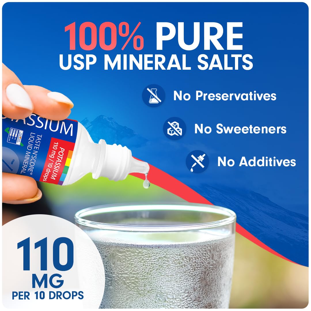 Taste N' Score Potassium Liquid Ionic Mineral Supplement; 100% Pure; 110 mg; 72 Servings — Amazon image 5