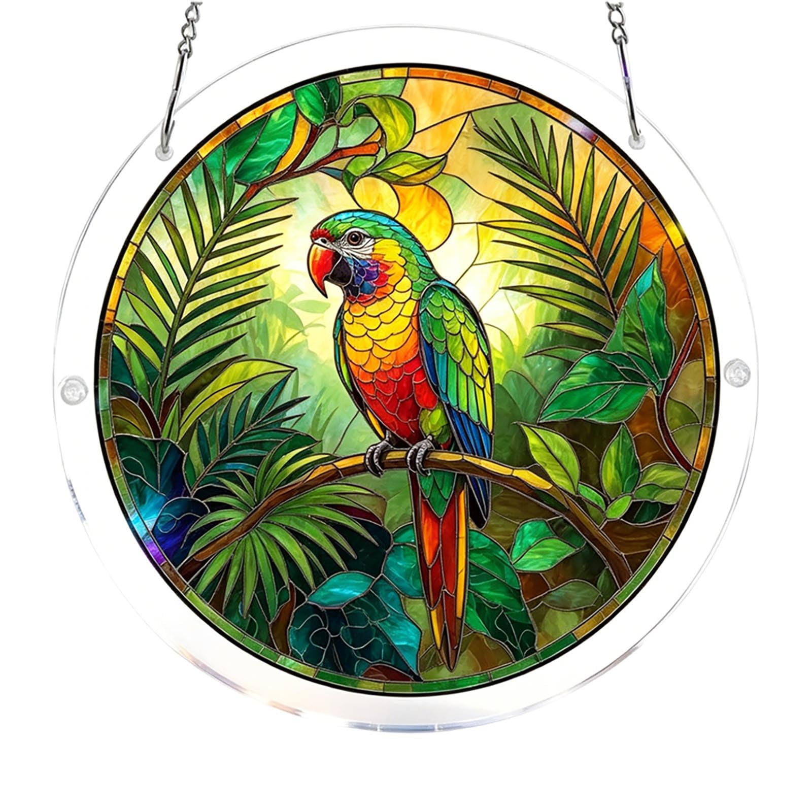 Acrylic Jigsaw Puzzle Suncatcher,Acrylic Puzzle Suncatcher,for Doors Garden and Window Hanging&Birthday Mom Women Adults Gift-19 CM,A — view 36