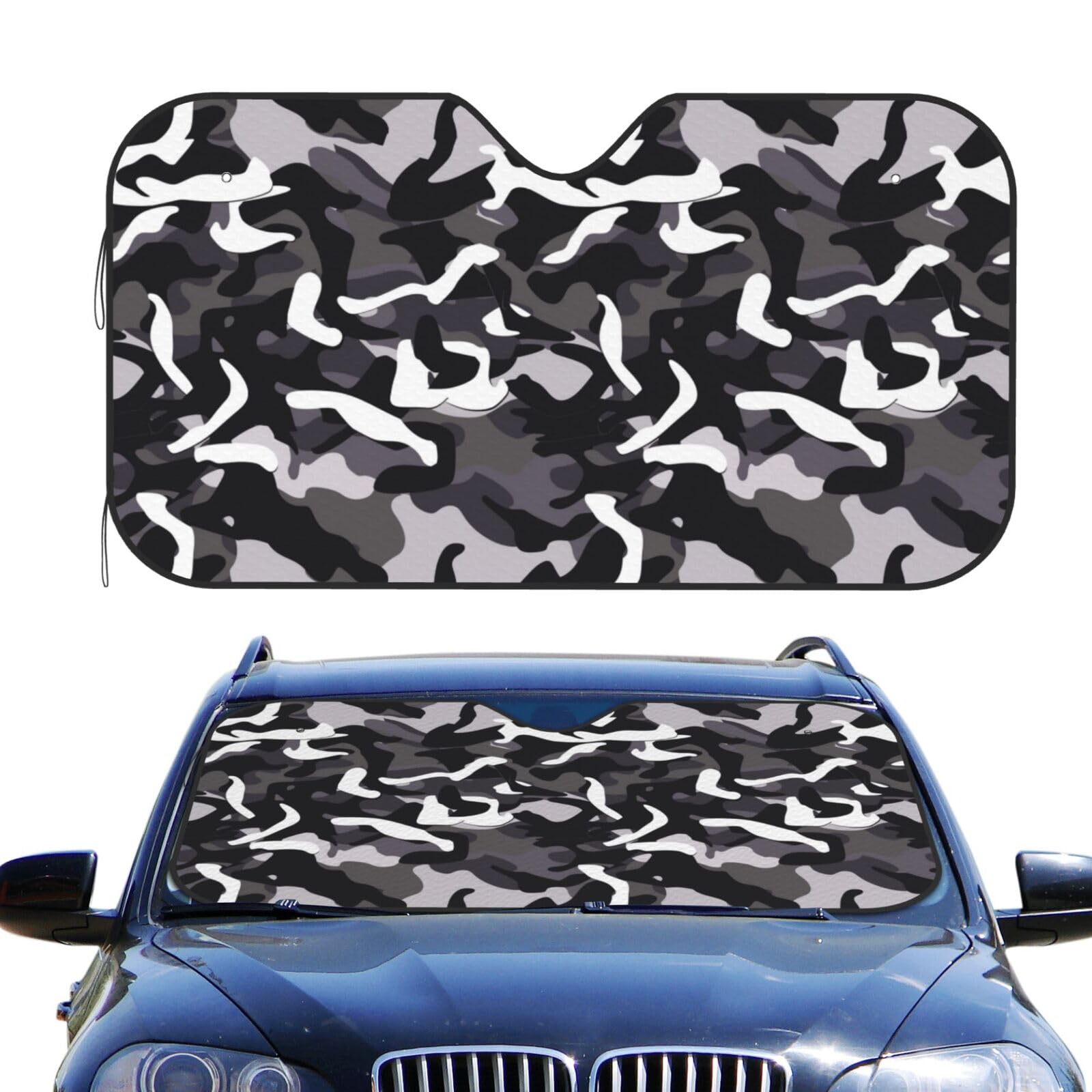 Couvre-soleil auto pliable à ventouses isolant taille M - 2