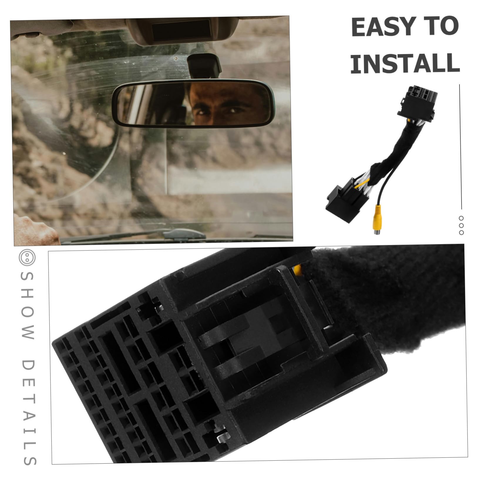 OSALADI 4stücke Backup Kamera Adapter Für Rückfahrkamera Kabel Für Klare Übertragung Und Einfache Installation Auto Zubehör Für Sicheres Rückwärtsfahren