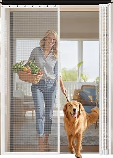 60x80 Retractable Screen Door with Track