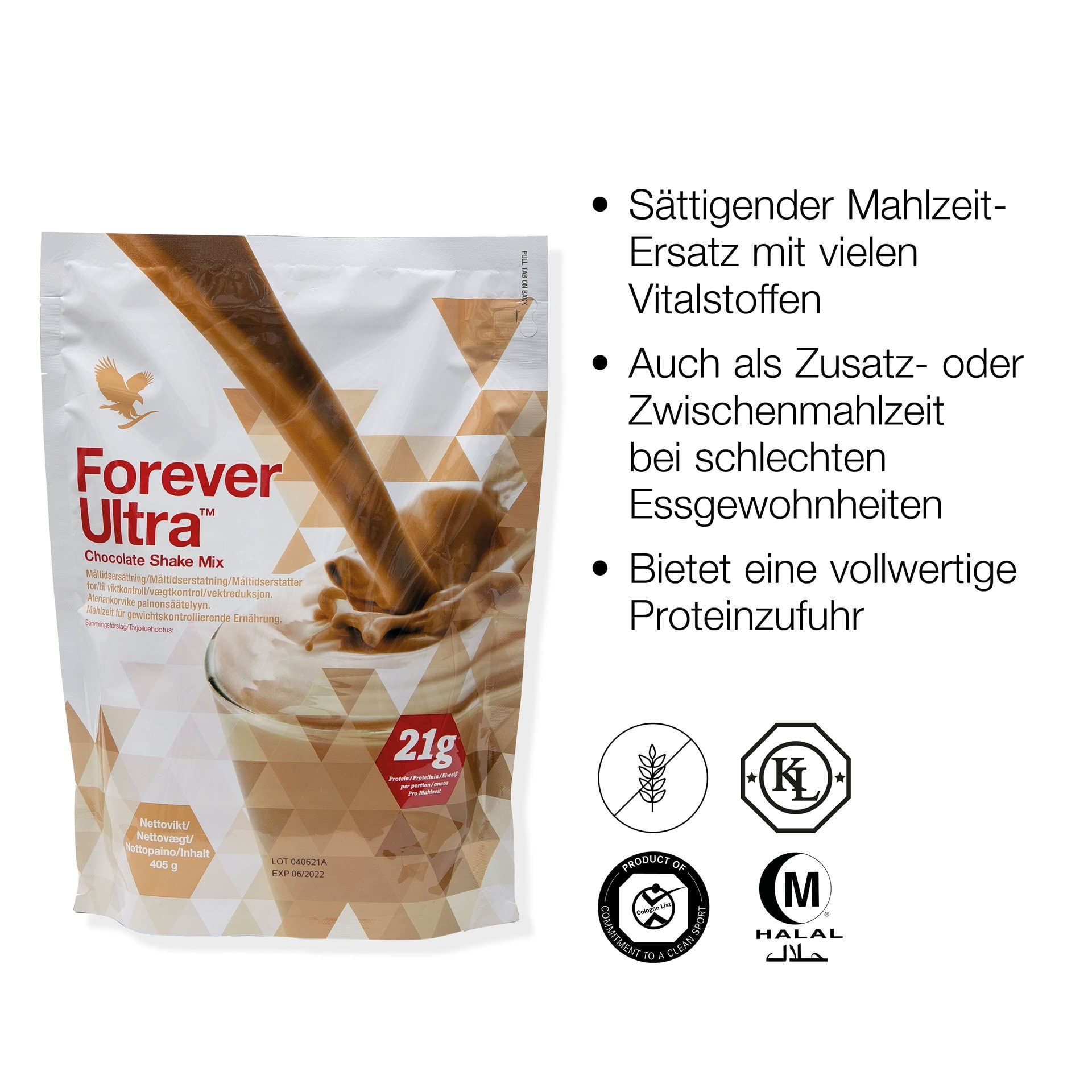 Forever C9 Chocolate - 9-Tage Körperreinigungsprogramm, gesundes Abnehmen, mit Schokolade-Geschmack, wichtigen Vitaminen und Spurenelementen (1 Paket für 9 Tage)